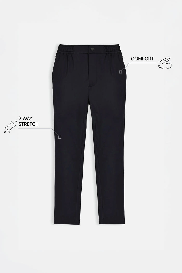THE HYPERFLEX EVERYDAY - REGULAR PANTS - BLACK