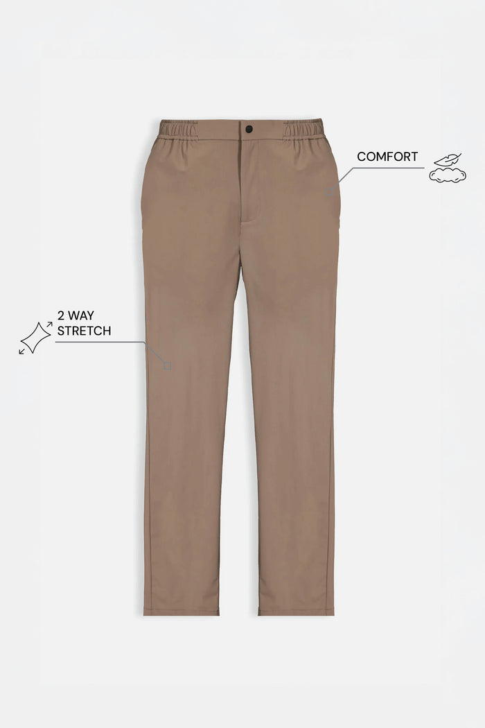 THE HYPERFLEX EVERYDAY - REGULAR PANTS - TAUPE