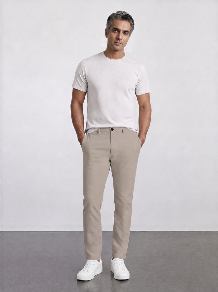 THE MOOVEX - CHINO PANTS - LIGHT GREY