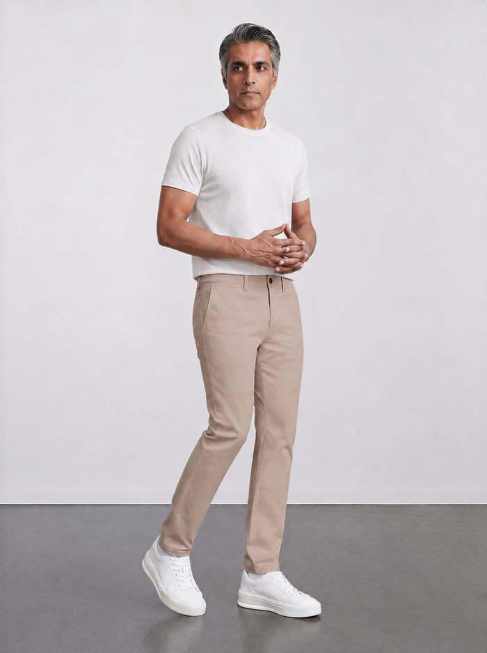 THE MOOVEX - CHINO PANTS - LIGHT GREY