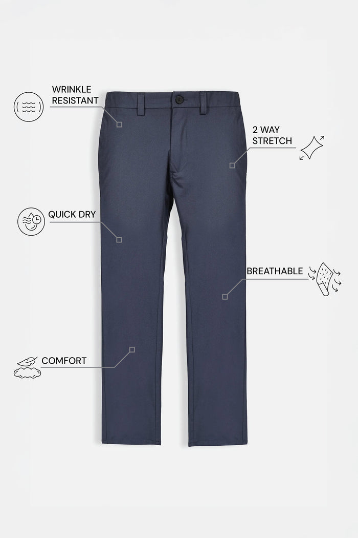 THE MOOVEX - CHINO PANTS - NAVY BLUE