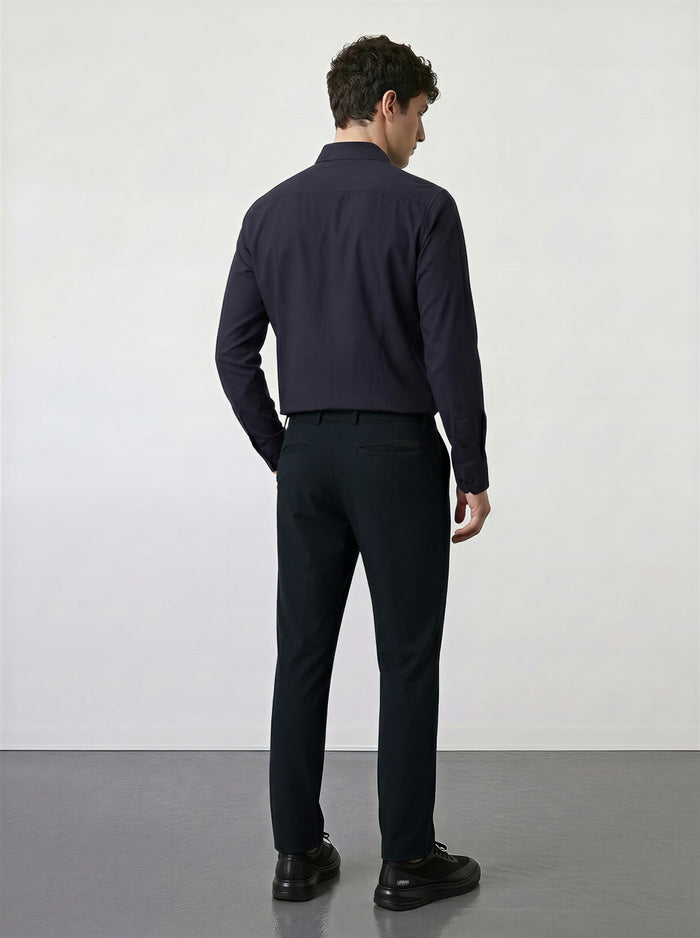 THE MOOVEX - DOUBLE KNIT CHINO PANTS - BLACK