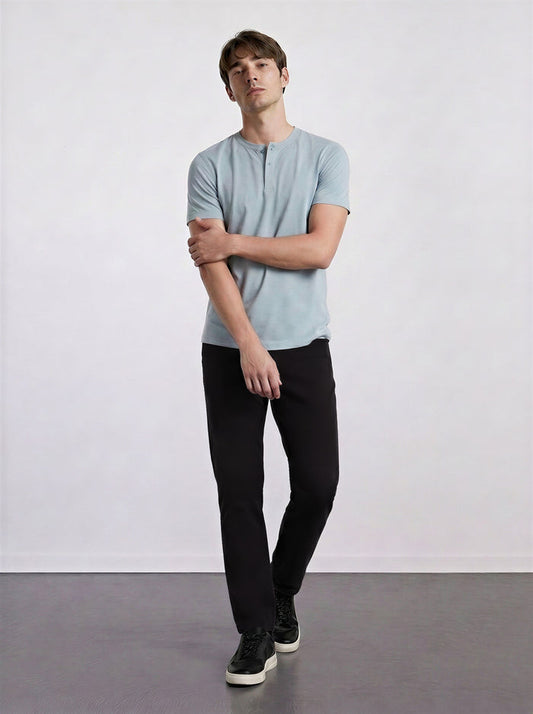 THE MOOVEX - MESH CHINO PANTS - BLACK