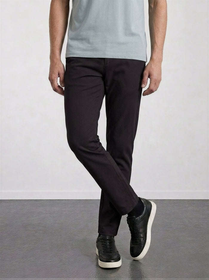 THE MOOVEX - MESH CHINO PANTS - BLACK
