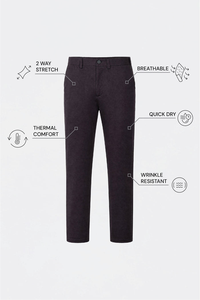 THE MOOVEX - MESH CHINO PANTS - BLACK