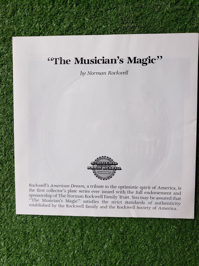The Musician's Magic by Norman Rockwell collectible plate