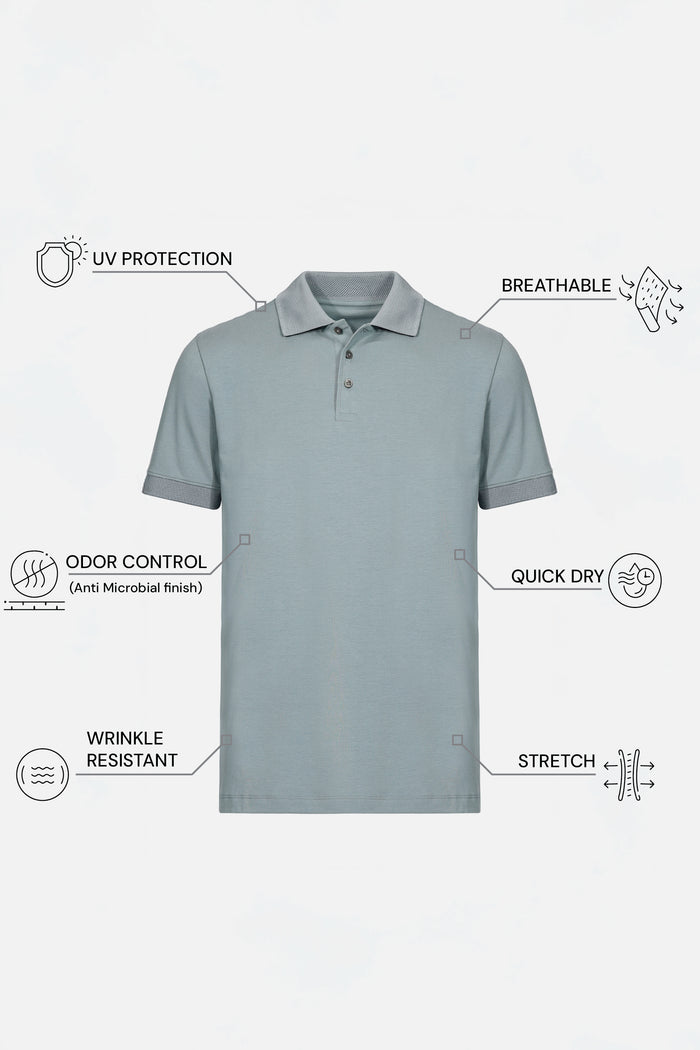 THE PIQUÉ FLEX - REGULAR POLO - BLUE