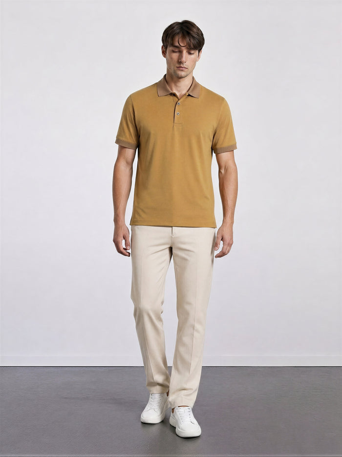 THE PIQUÉ FLEX - REGULAR POLO - CIGAR