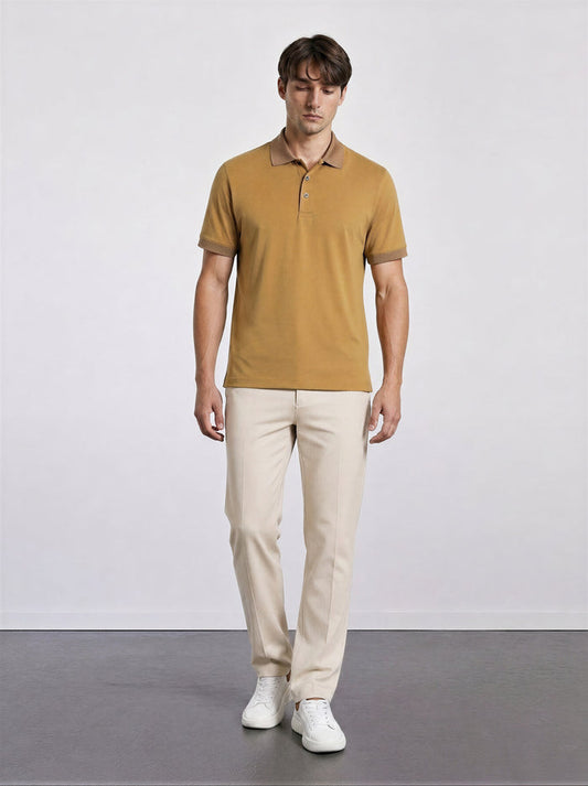 THE PIQUÉ FLEX - REGULAR POLO - CIGAR