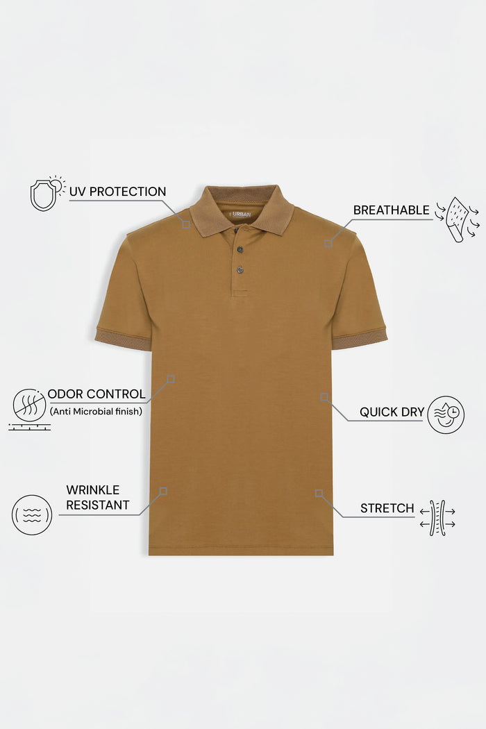 THE PIQUÉ FLEX - REGULAR POLO - CIGAR