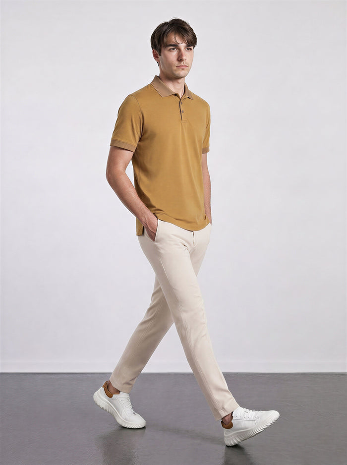 THE PIQUÉ FLEX - REGULAR POLO - CIGAR