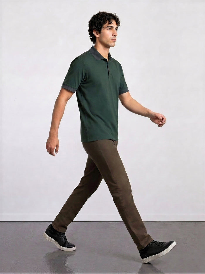 THE PIQUÉ FLEX - REGULAR POLO - DARK GREEN