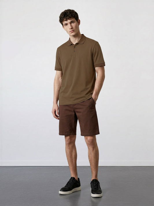 THE PIQUÉ FLEX - REGULAR POLO - OCHRE