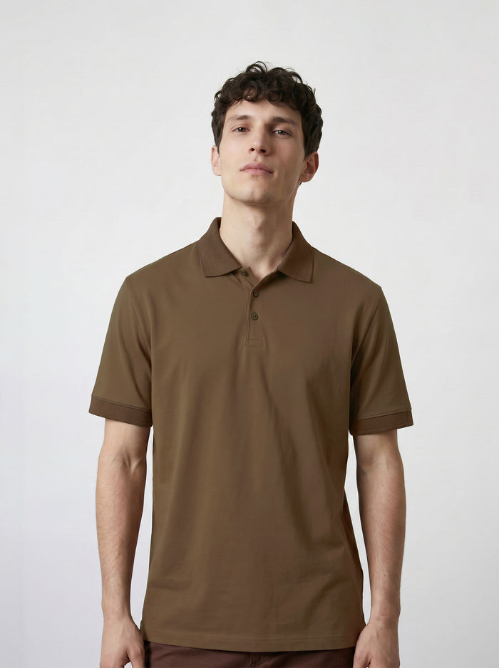 THE PIQUÉ FLEX - REGULAR POLO - OCHRE