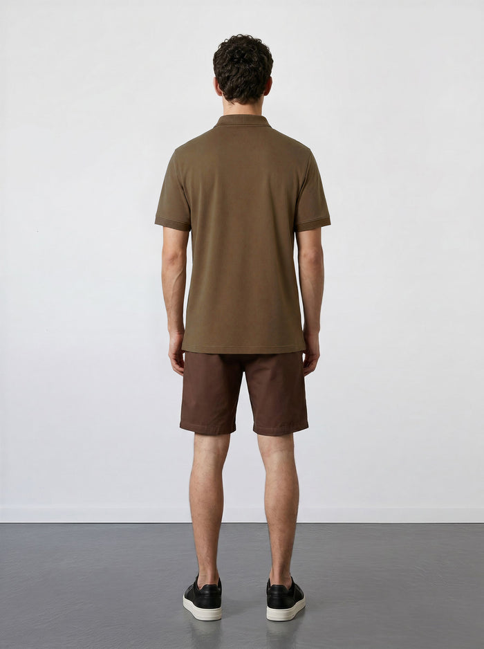 THE PIQUÉ FLEX - REGULAR POLO - OCHRE