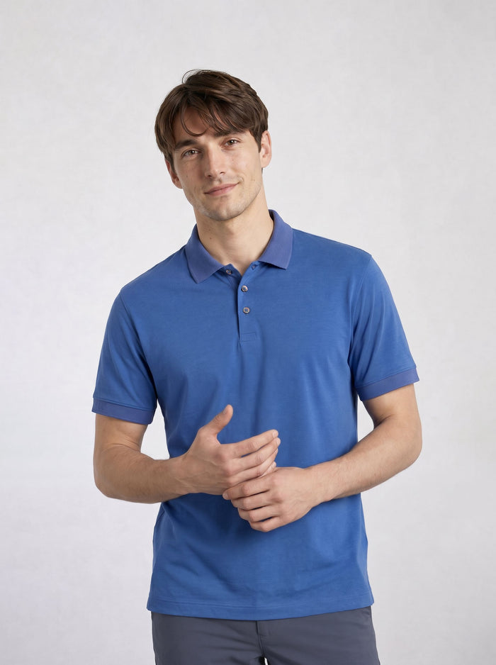 THE PIQUÉ FLEX - REGULAR POLO - ROYAL BLUE