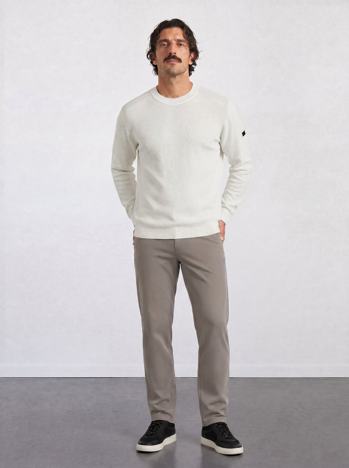THE SOFT EASE - JACQUARD SWEATER - OFF WHITE