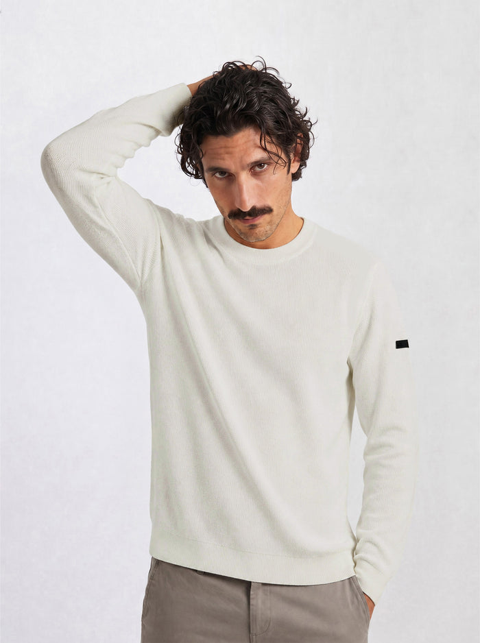 THE SOFT EASE - JACQUARD SWEATER - OFF WHITE