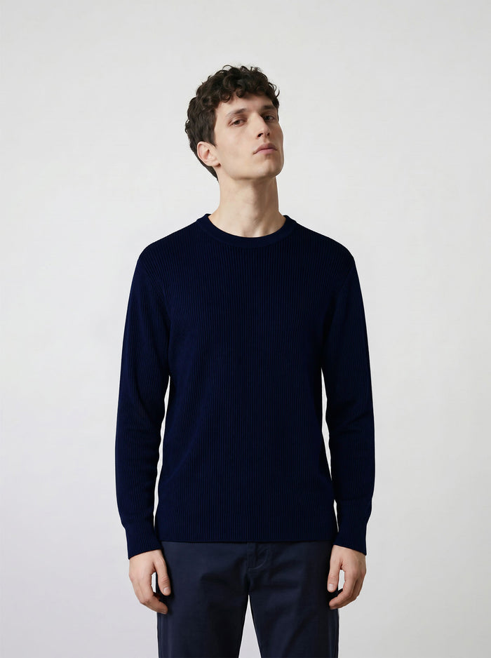THE SOFT EASE - REGULAR SWEATER - NAVY BLUE