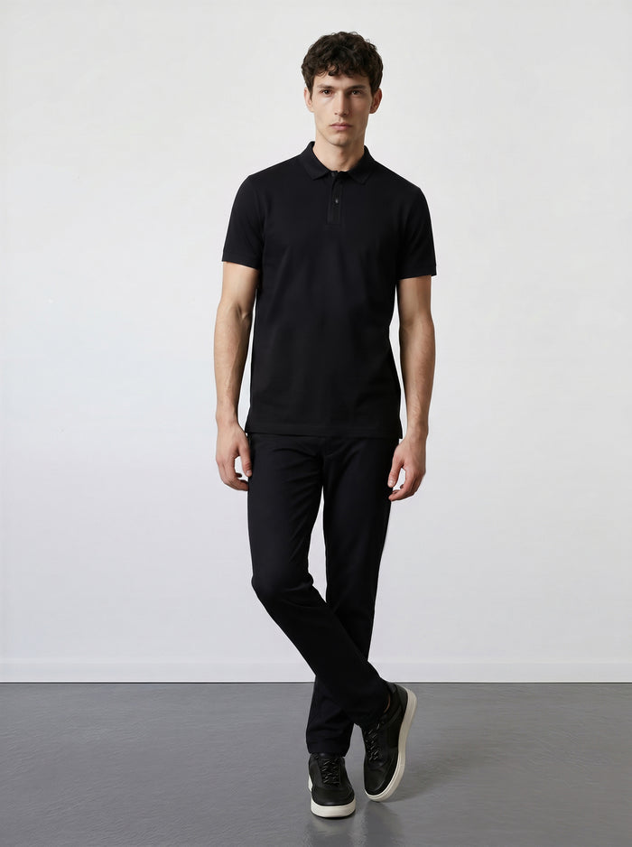 THE SOFT EASE - TAILORED PANTS - BLACK