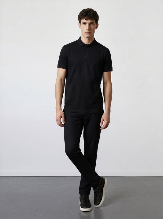 THE SOFT EASE - TAILORED PANTS - BLACK