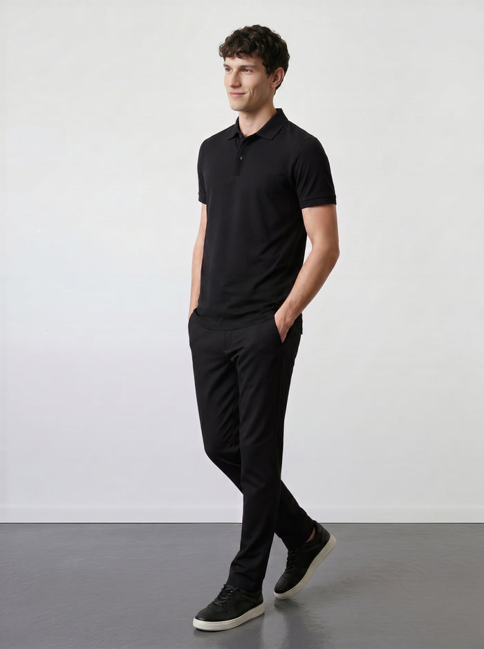 THE SOFT EASE - TAILORED PANTS - BLACK