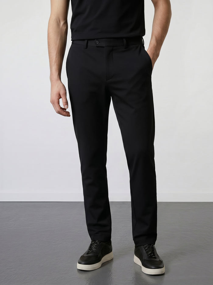 THE SOFT EASE - TAILORED PANTS - BLACK