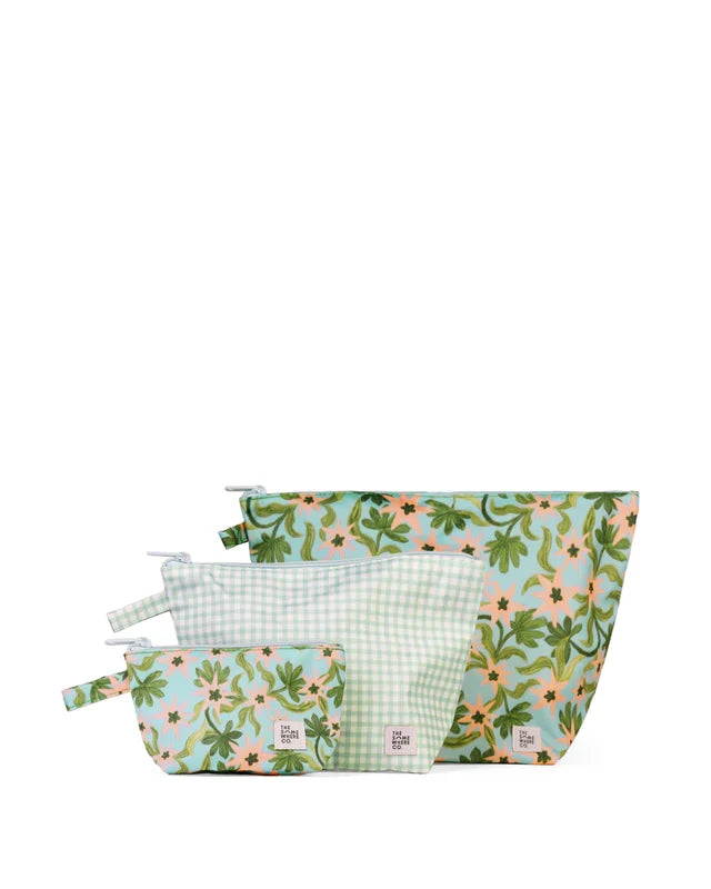 The Somewhere Co Handy Pouch Trio - Seaflower