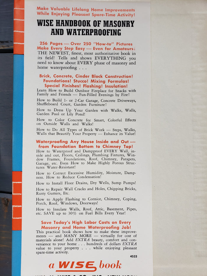 The WISE Handbook of Masonry and Waterproofing (1953)