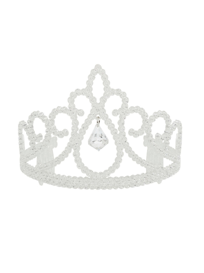 Tiara White Glitter & Diamond Costume Accessory