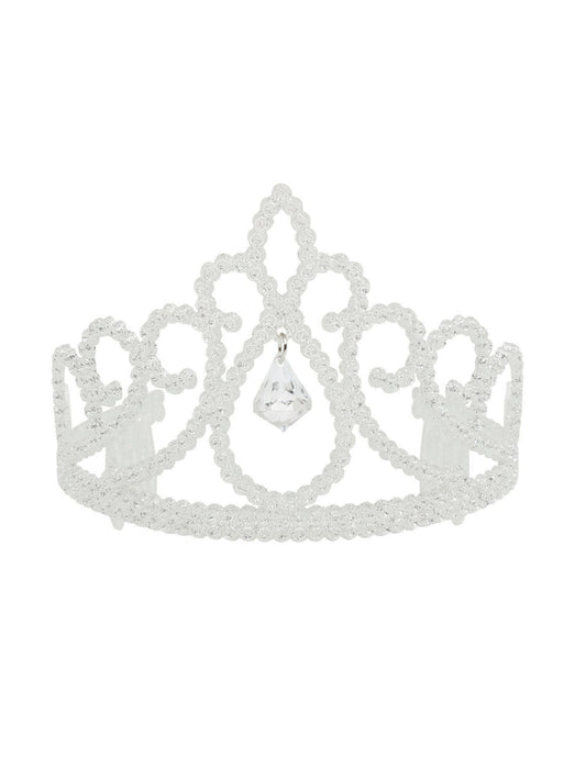 Tiara White Glitter & Diamond Costume Accessory