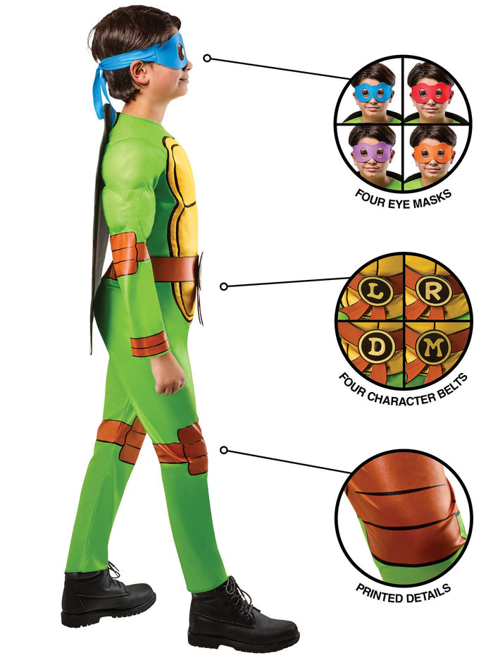 TMNT 4 in 1 Kids Ninja Turtles Costume