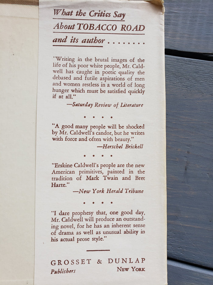Tobacco Road by Erskine Caldwell (1932)