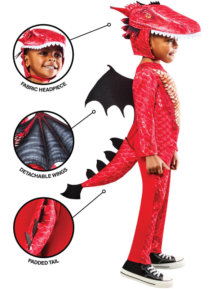 Toddler Red Dragon Kids Costume