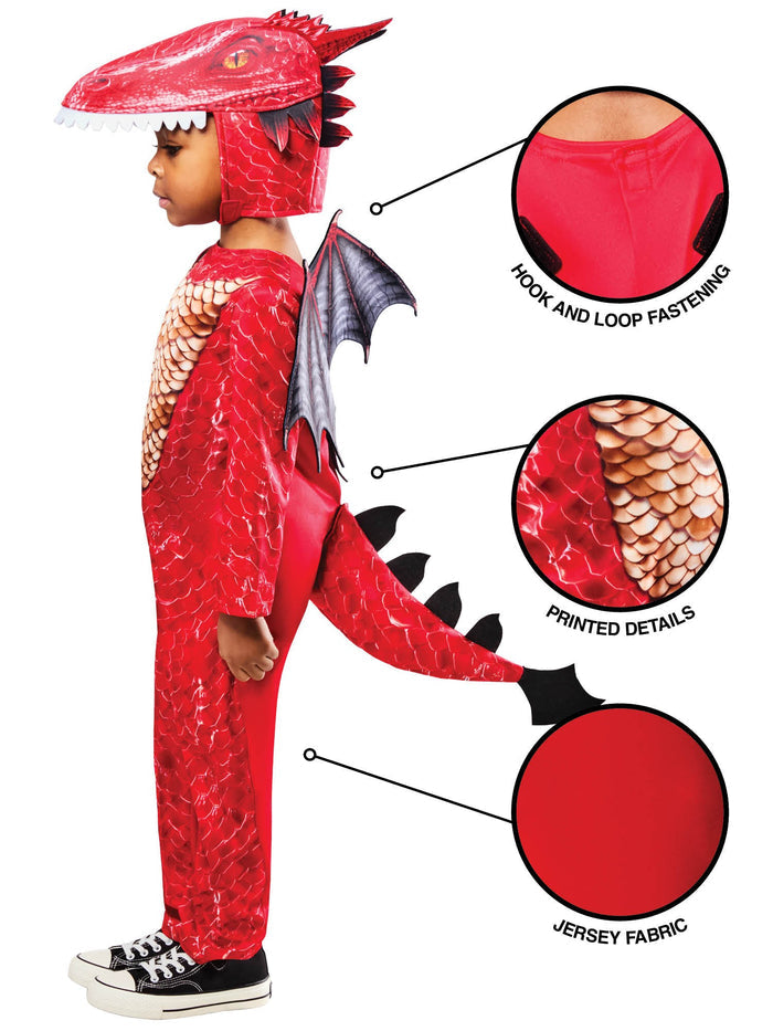Toddler Red Dragon Kids Costume