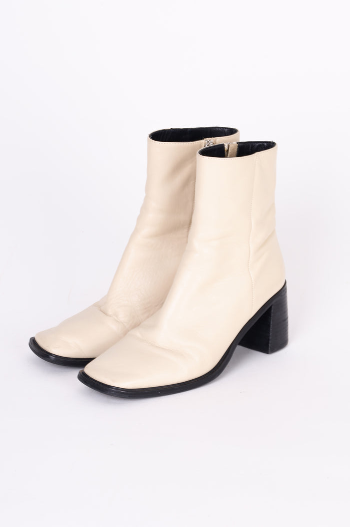 Tony Bianco Womens Cream Boots  Size EU 39.5