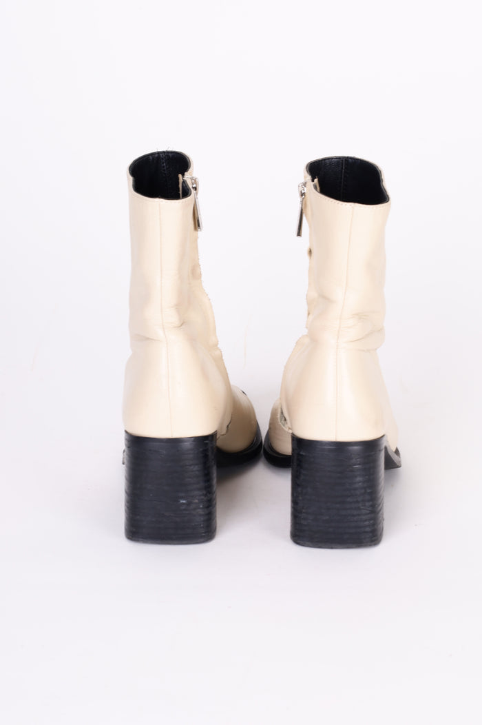 Tony Bianco Womens Cream Boots  Size EU 39.5