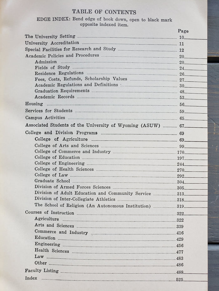 University of Wyoming 1971-72 Bulletin