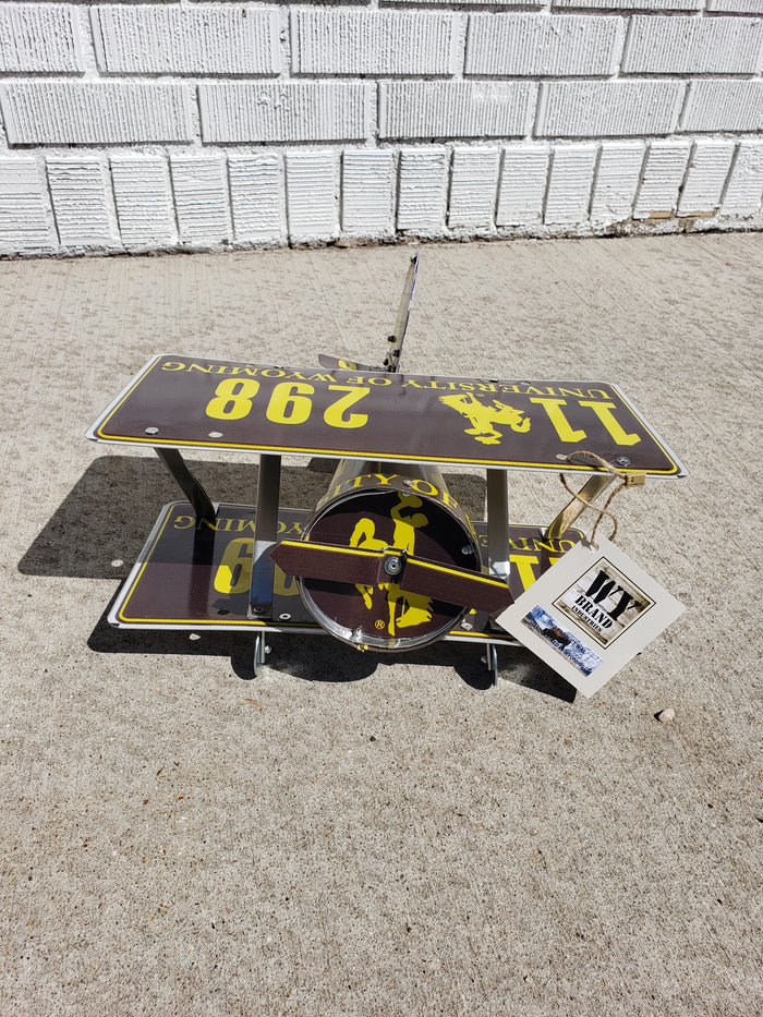 University of Wyoming License Plate Large Bi-Plane