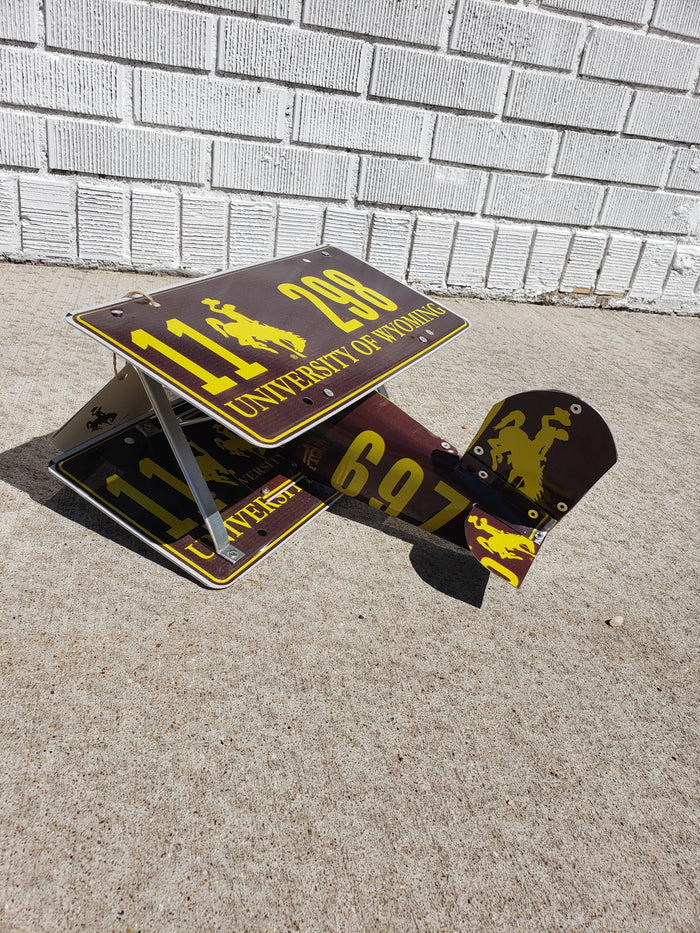 University of Wyoming License Plate Large Bi-Plane