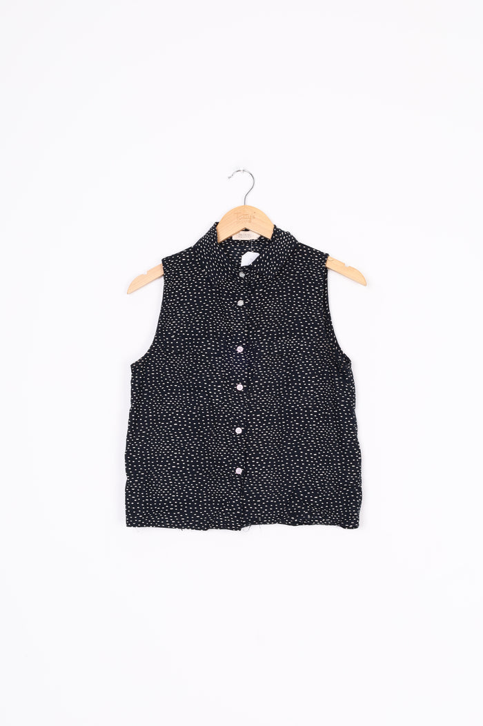 Vanishing Elephant Womens Black Top Size 8