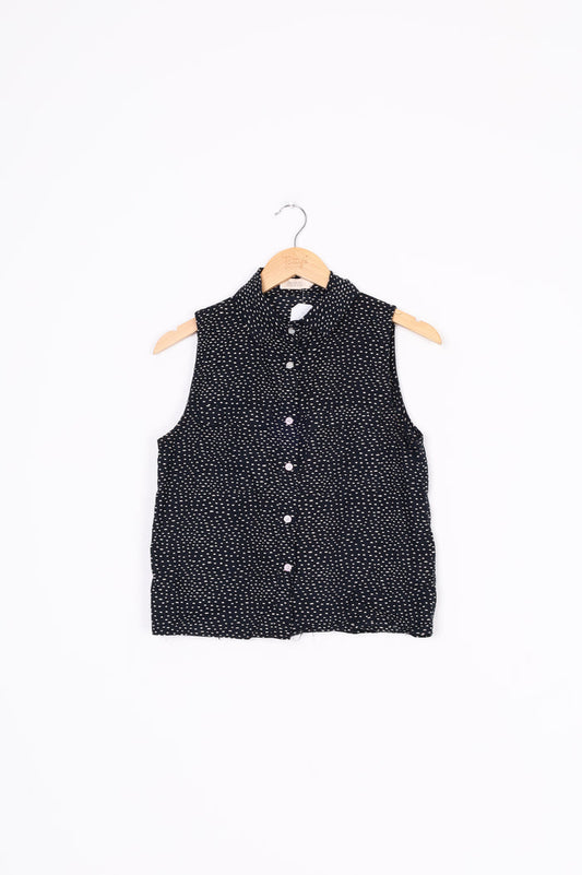Vanishing Elephant Womens Black Top Size 8