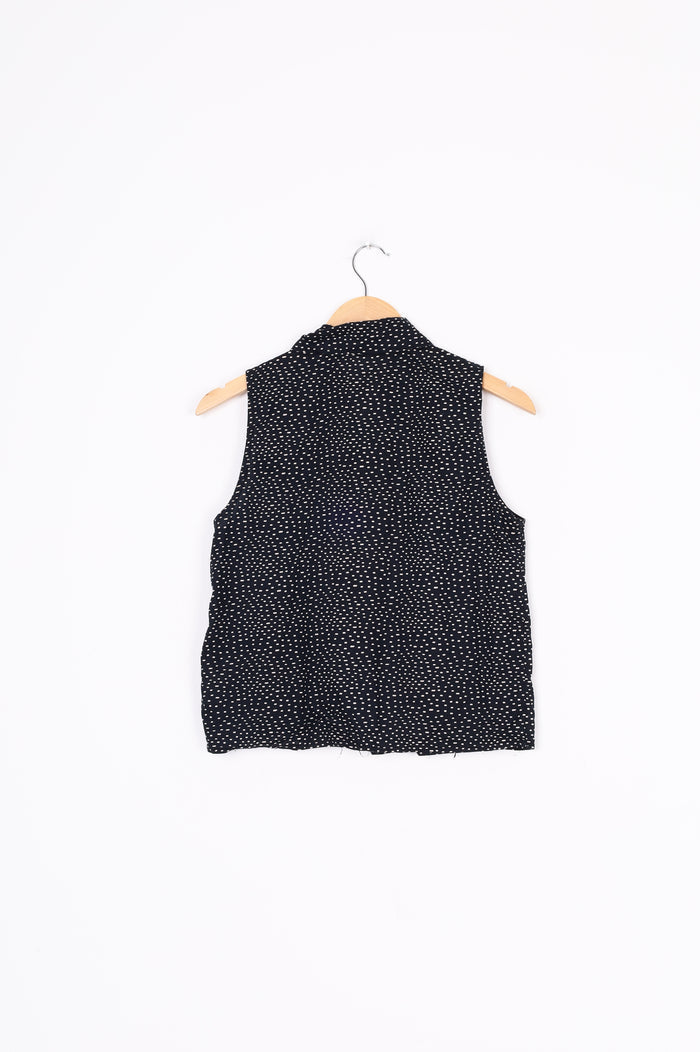 Vanishing Elephant Womens Black Top Size 8