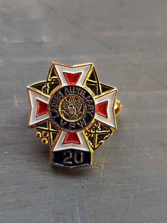 VFW Auxiliary 20 years pin