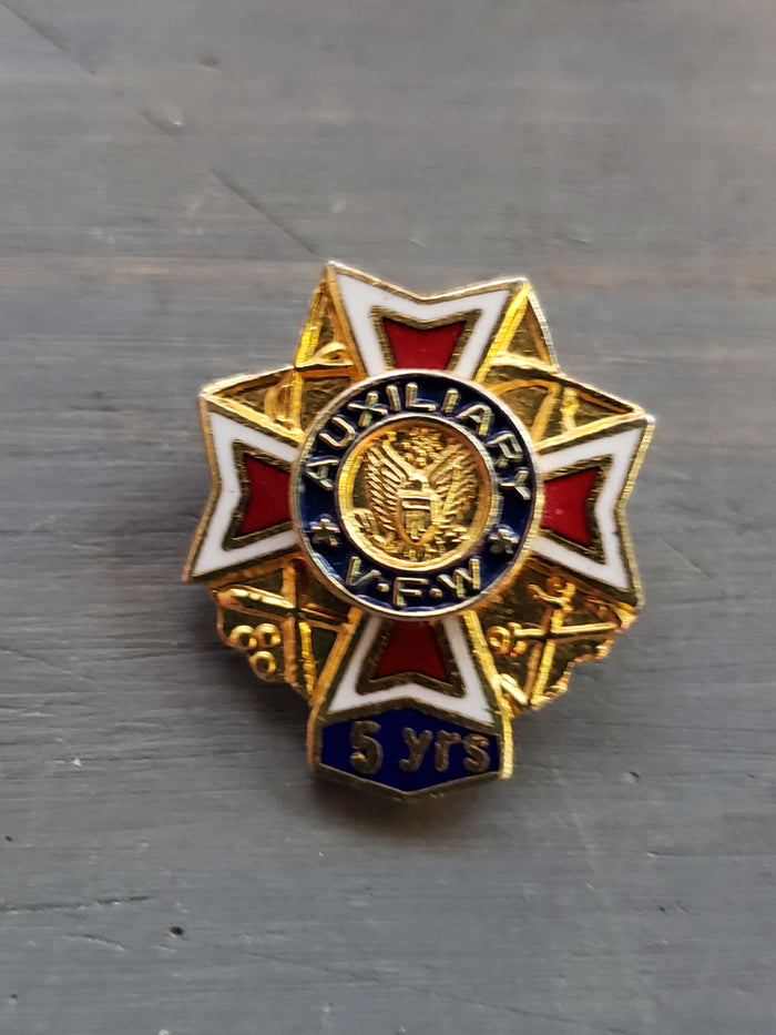 VFW Auxiliary 5 years pin