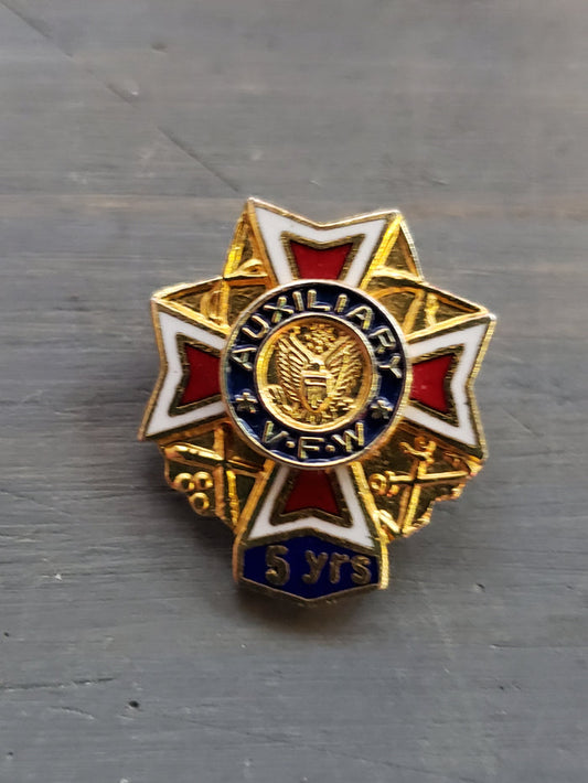 VFW Auxiliary 5 years pin