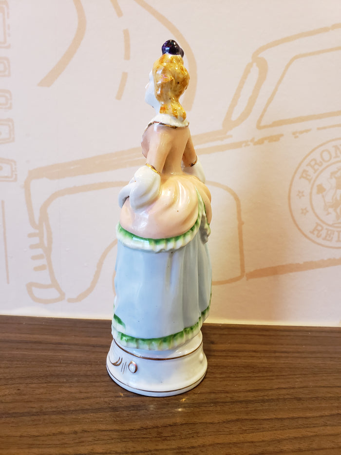 Victorian Lady figurine (ginger hair purple bow)