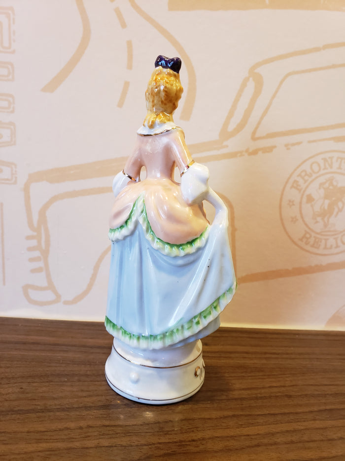 Victorian Lady figurine (ginger hair purple bow)