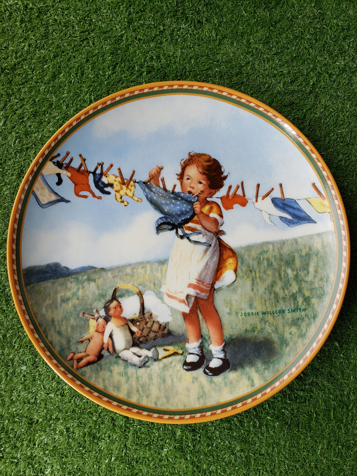 Wash Day for Dolly by Jessie Willcox Smith collectible plate