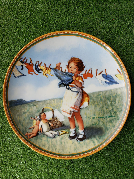 Wash Day for Dolly by Jessie Willcox Smith collectible plate